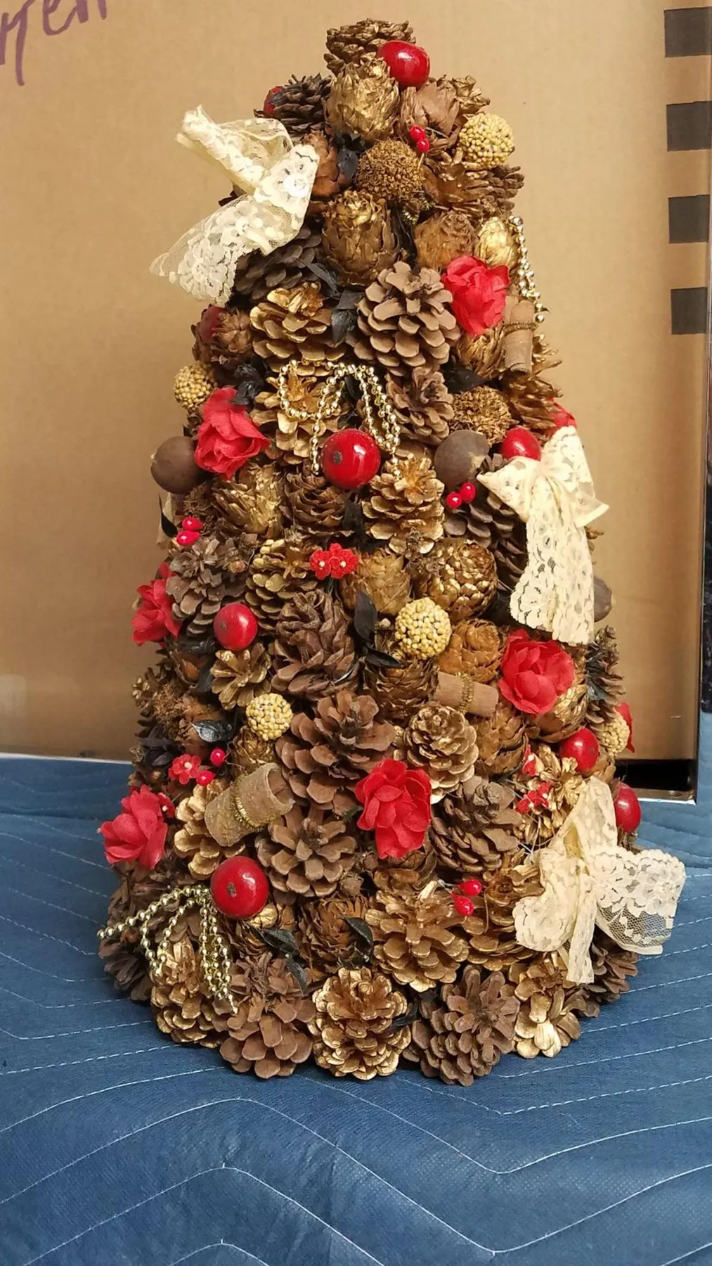 Victorian Style Pine Cone Xmas Tree | Mercari