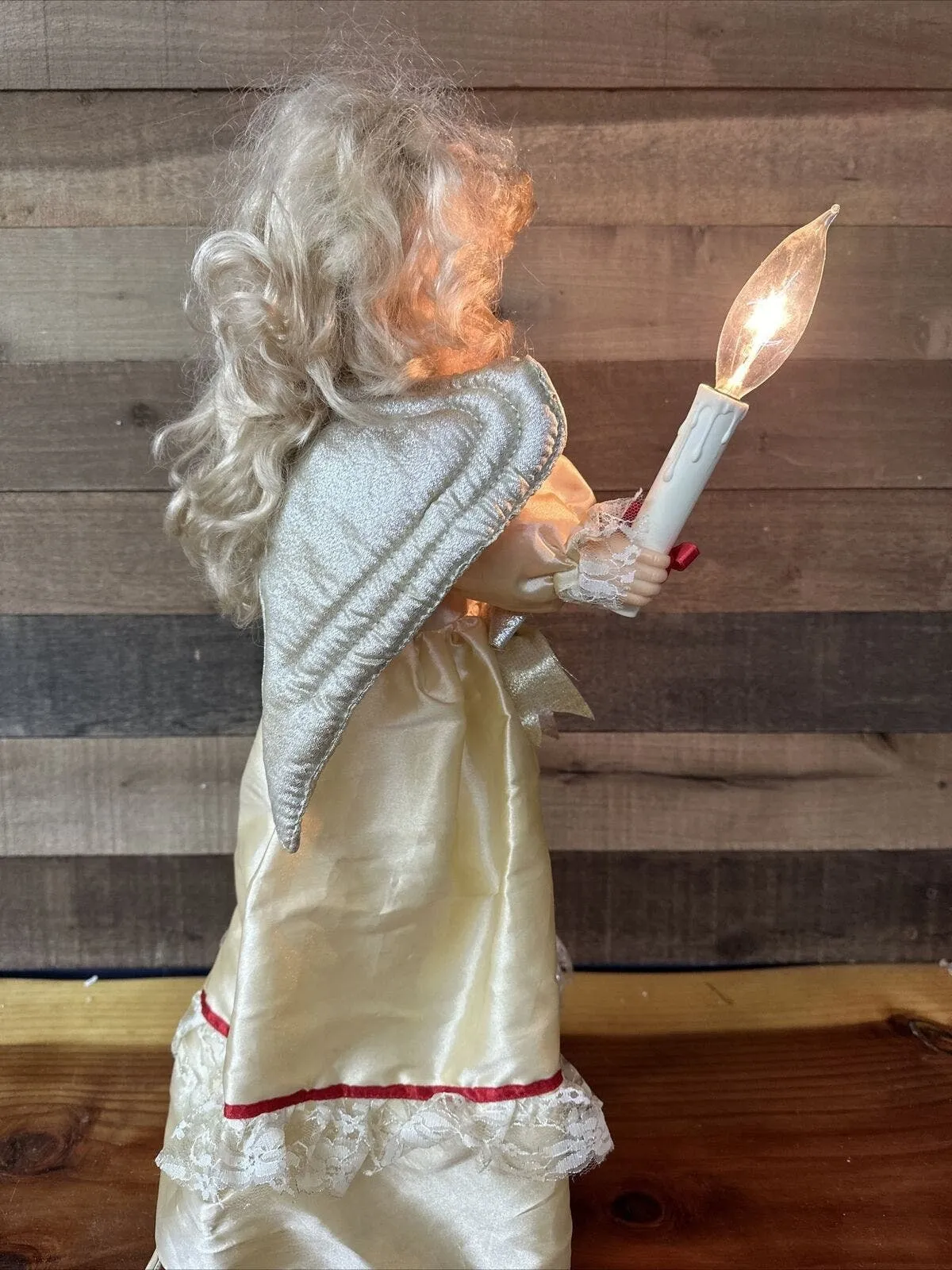 Vintage Animated Christmas Angel Motionette w Light up Candle VTG 23” Motionette Angel Animated Figurine W