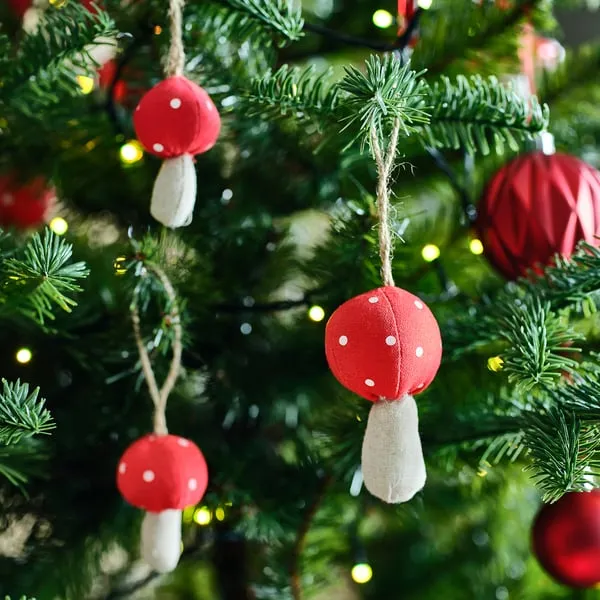 VINTERFINT tree ornament set of 8, mushroom red - IKEA
