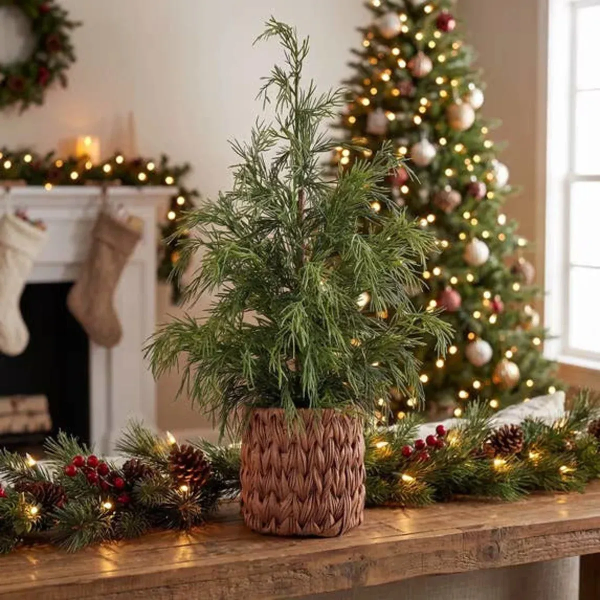 Walmart's $14 Shaggy Potted Cypress Tree Is the Prettiest Early Holiday  Boho Find