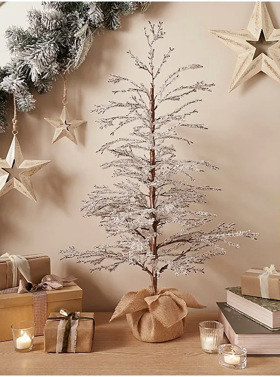 White Frosted Christmas Tree Decoration | Christmas | George at ASDA