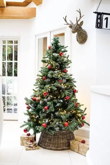 Wicker Brown Christmas Tree Skirts Wicker Tree Skirt White Or Brown