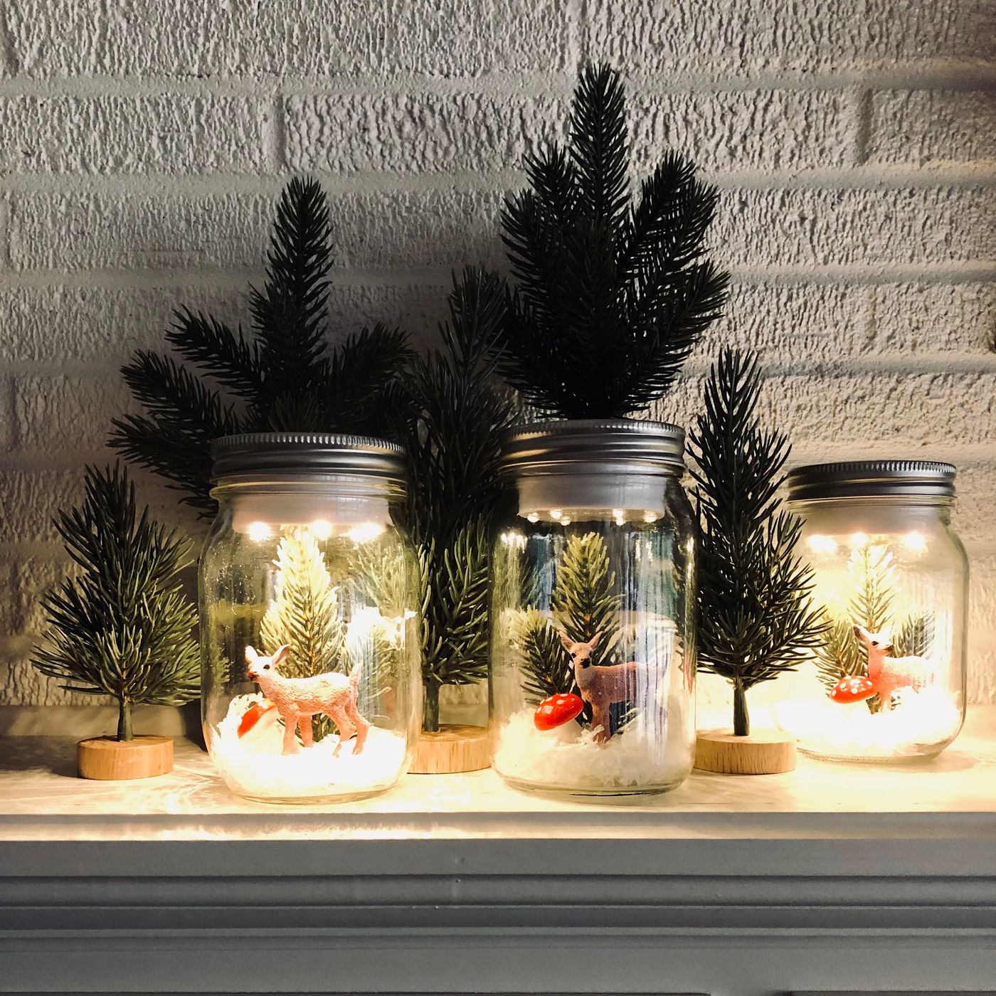 winter scene night lights--a Christmas craft - Knitionary