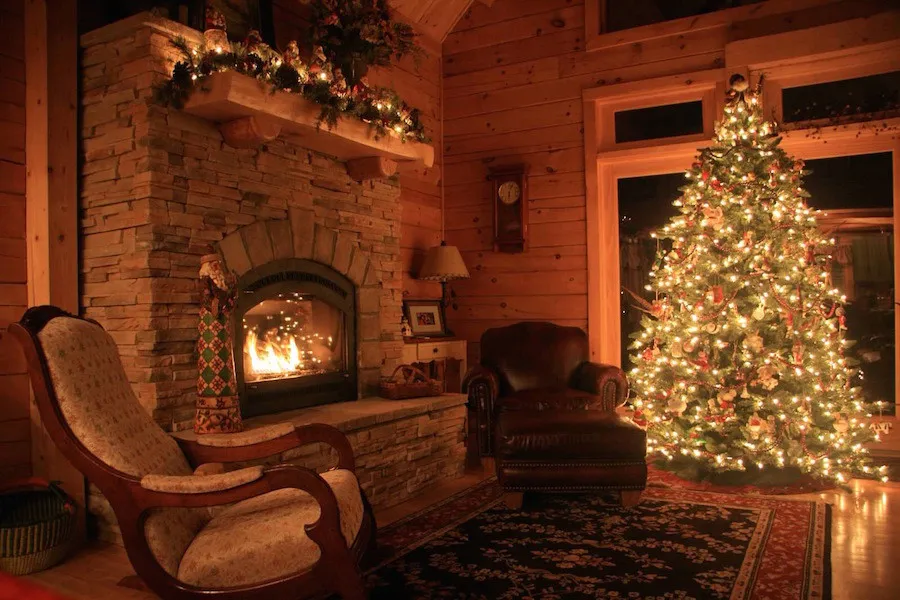 Wooden Cabin Christmas Village Log Cabin A Log Home Christmas Wish From Timberhaven