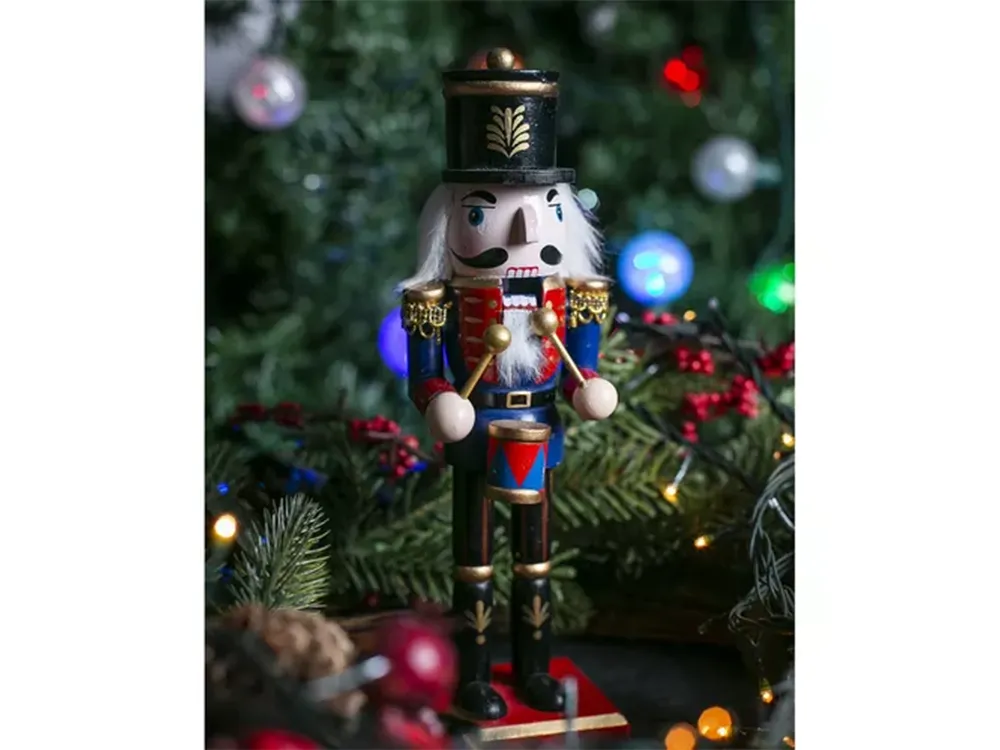 Wooden Nutcracker Soldier Christmas Figurine 25 cm